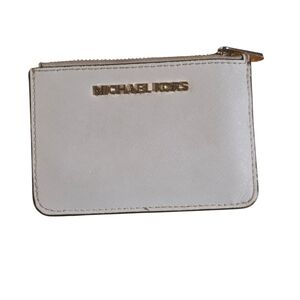 Michael Kors Brown and Gold Zip Card Holder